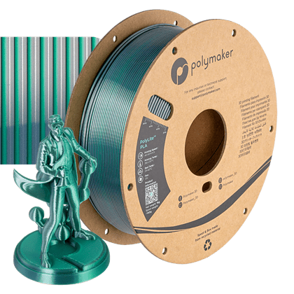 PolyLite PLA - verde mătase - crom - Polymaker