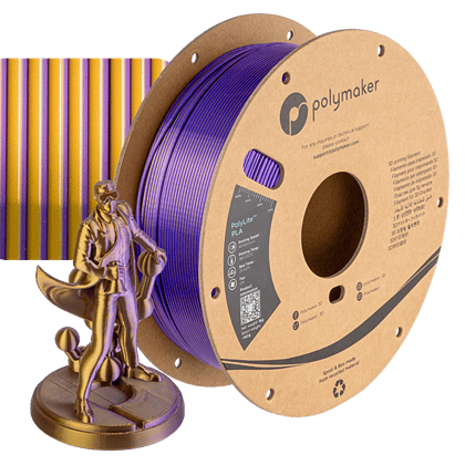 PolyLite PLA - Mătase - Aur - Violet - Polymaker