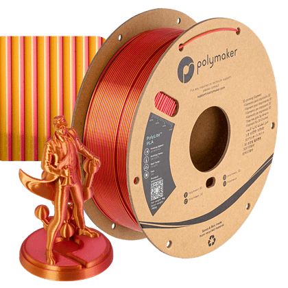 PolyLite PLA - Aur de mătase - Roșu - Polymaker