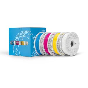 Pachet Easy Pla CMYK - Set de 4 culori PLA - albastru , roz , galben , alb - Fiberlogy