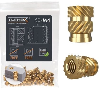Set de inserții M4 50pcs. - Ruthex