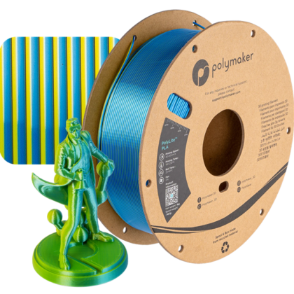 PolyLite PLA – Silk Yellow - Blue – Polymaker