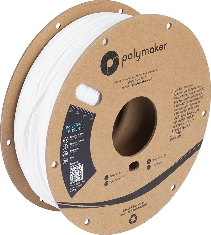 PolyFlex TPU 95-HF – Бяло – PolyMaker