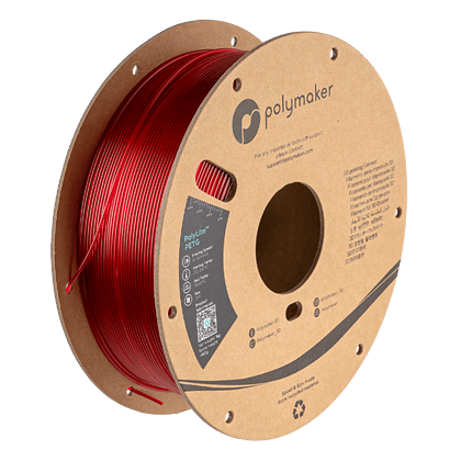 PolyLite PETG - прозрачно черено - translucent red - Polymaker