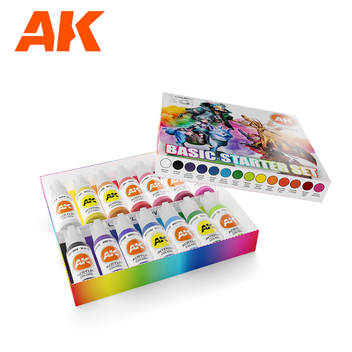 Базов комплект акрилни бои от JOSEDAVINCI AK Interactive - Image 3