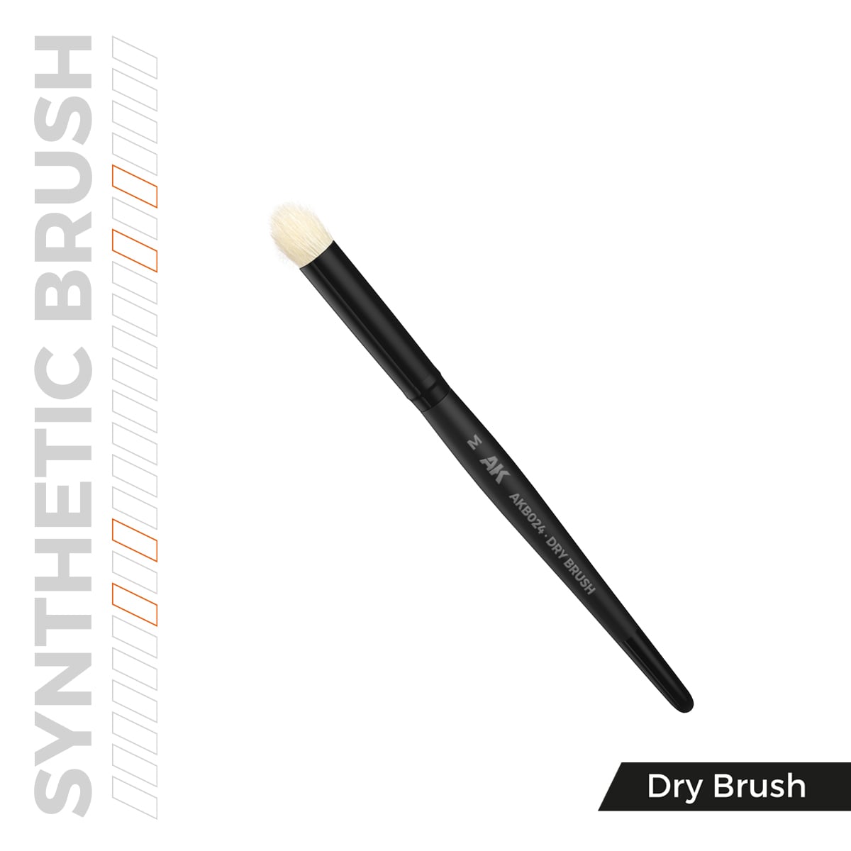 Четка за моделизъм AK Dry Brush M - синтетична