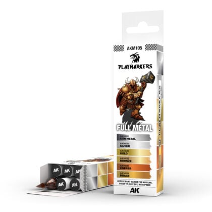 AK-Interactive AK M105 Playmarker – комплект маркери „Металически цветове“