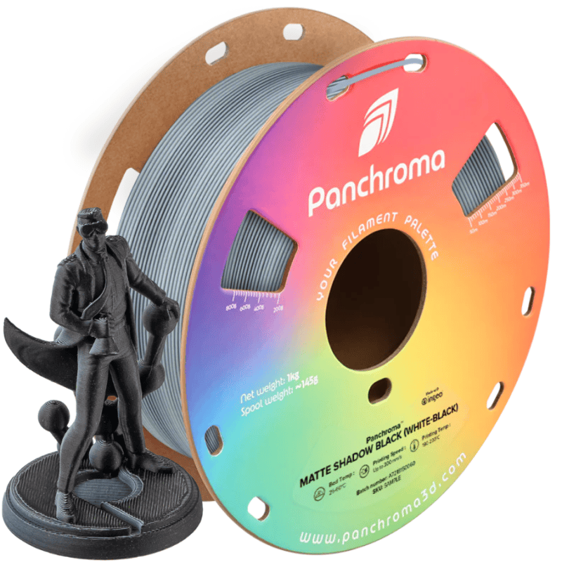 Panchroma Matte PLA - Бяла сянка ( Бял/Черен) - Polymaker