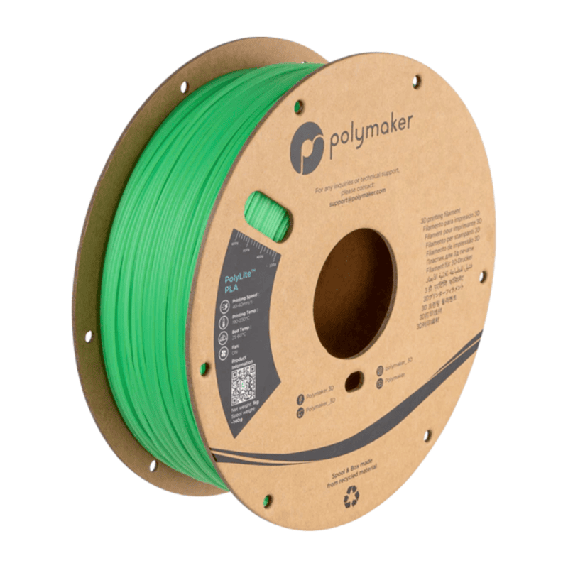 PolyLite PLA - температуро променящ се цвят от зелен към лайм - temperature color change green to lime - Polymaker - Image 5