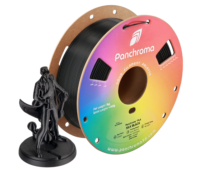 Silk PLA Черно 1000g Panchroma