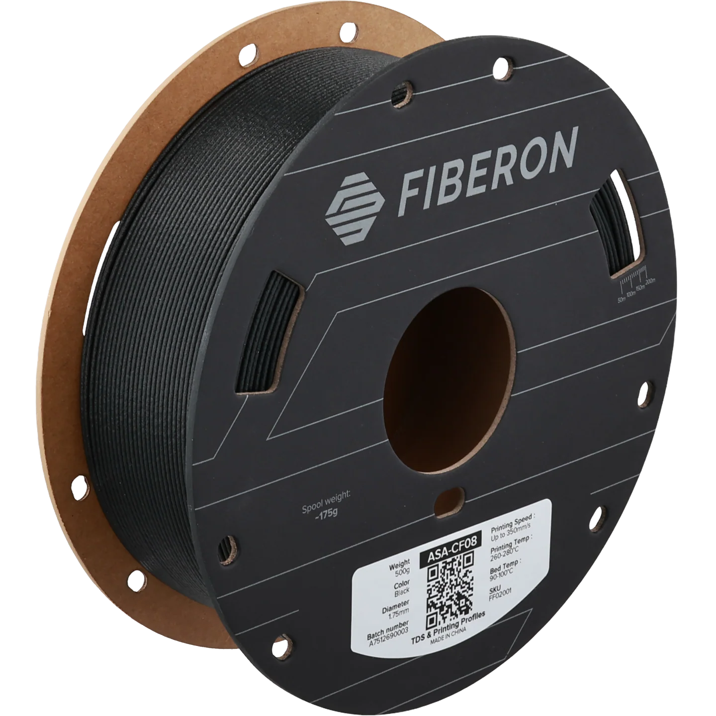 Fiberon ASA CF08 Черно 500g Polymaker