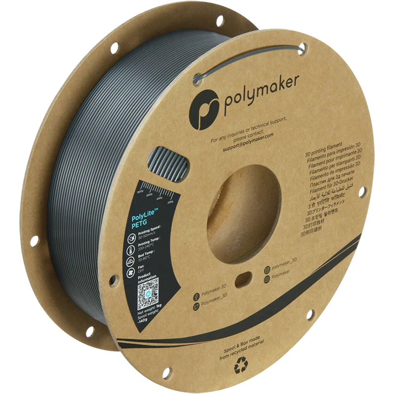 PolyLite PETG Тъмносиво 1000g Polymaker