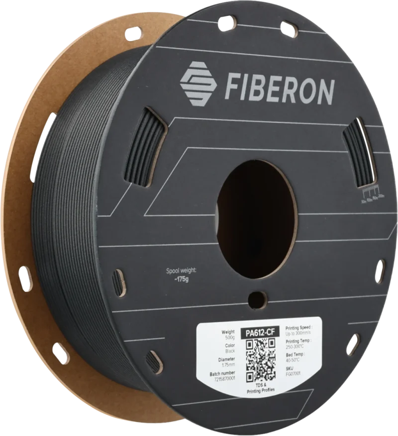 Fiberon PA612-CF15 –Черно – Polymaker 0.500g