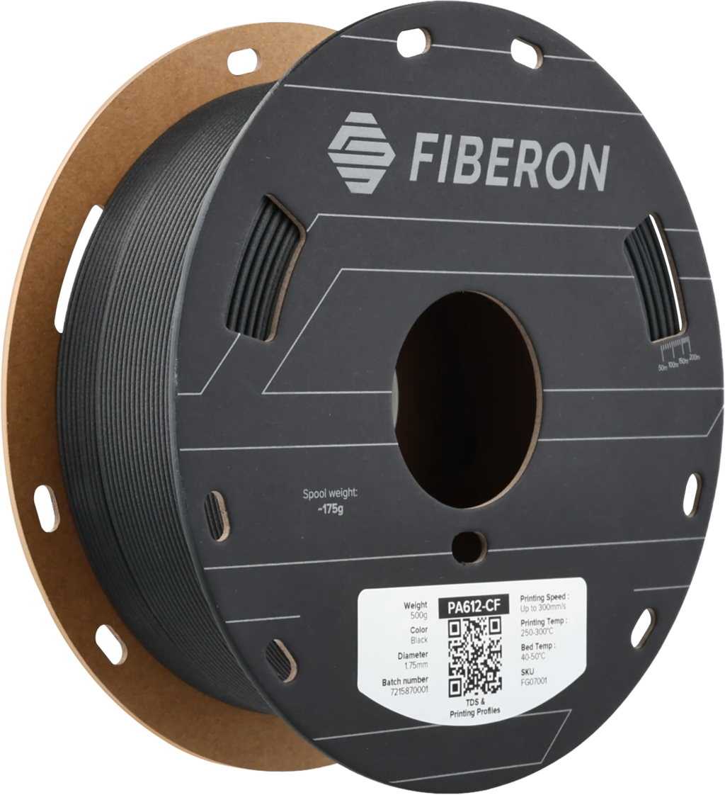 Fiberon PA612-CF15 –Черно – Polymaker 0.500g