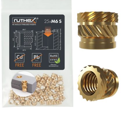 Комплект вложки M6S - 25бр. - Ruthex